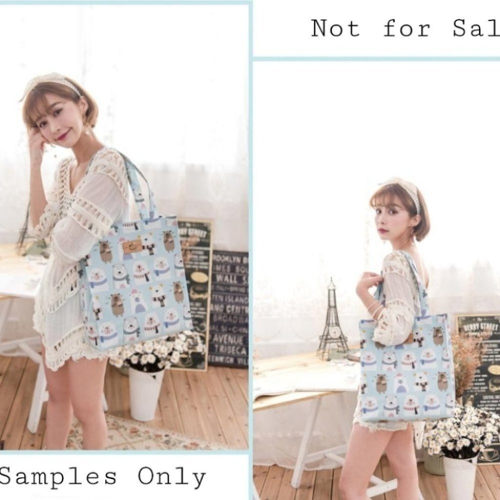 Waterproof Owl Large Tote Shoulder Bag Travel Purse - Picture 6 of 12